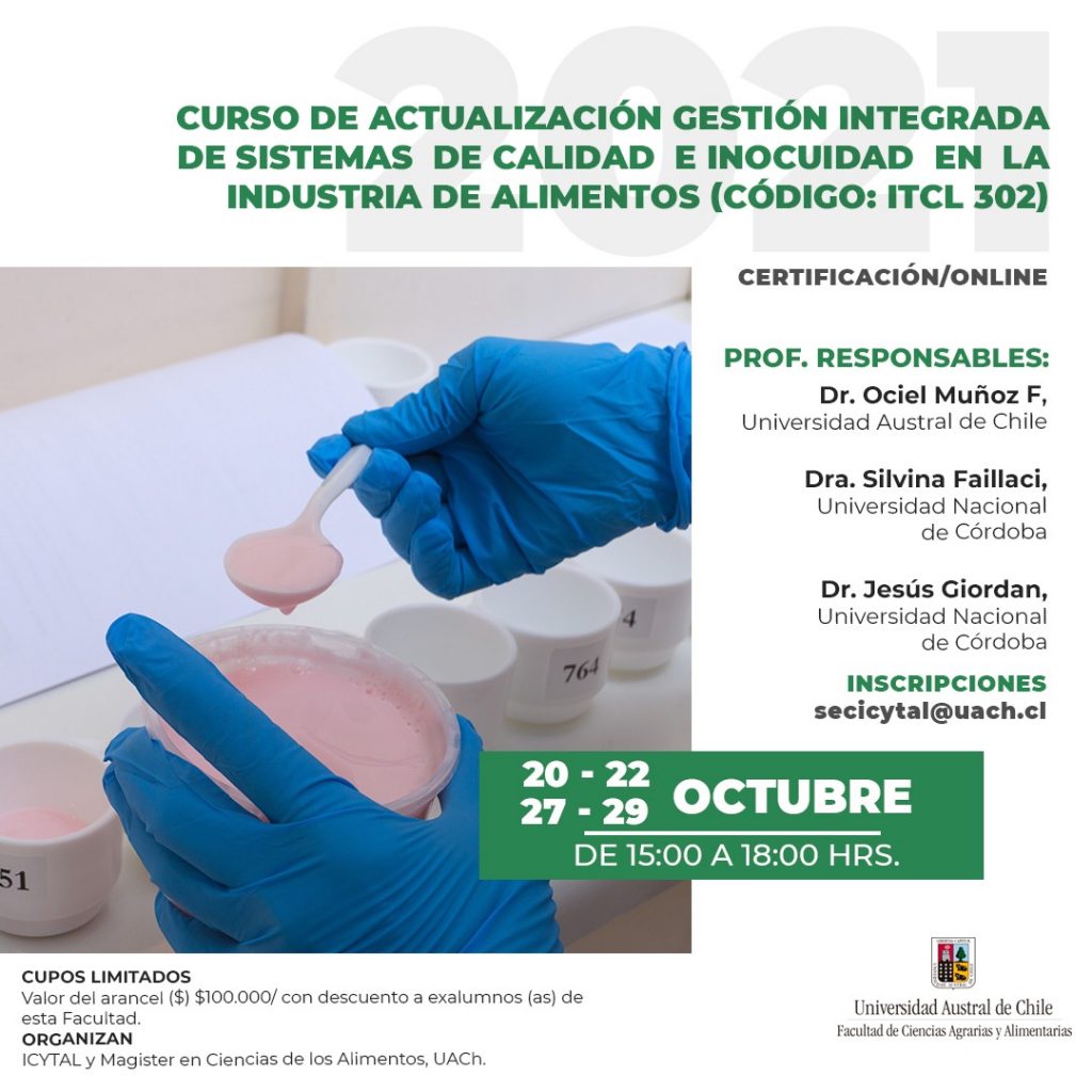 Curso de Gestión Integrada de Sistemas de Calidad e Inocuidad en la ...